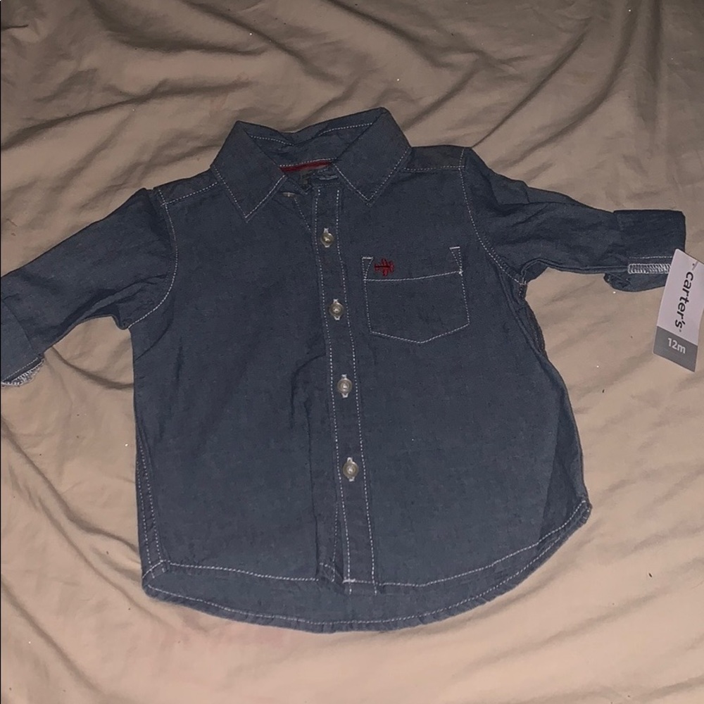 Baby jean button up